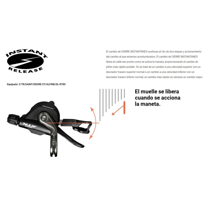 Shimano Mando Izdo. Xtr 2/3v. C/abrazadera Shimano Mando Izdo. Xtr 2/3v. C/abrazadera