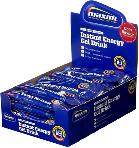 Maxim Energy Gel Drink con Cafeina 25 geles x 60 ml Maxim Energy Gel Drink con Cafeina 25 geles x 60 ml