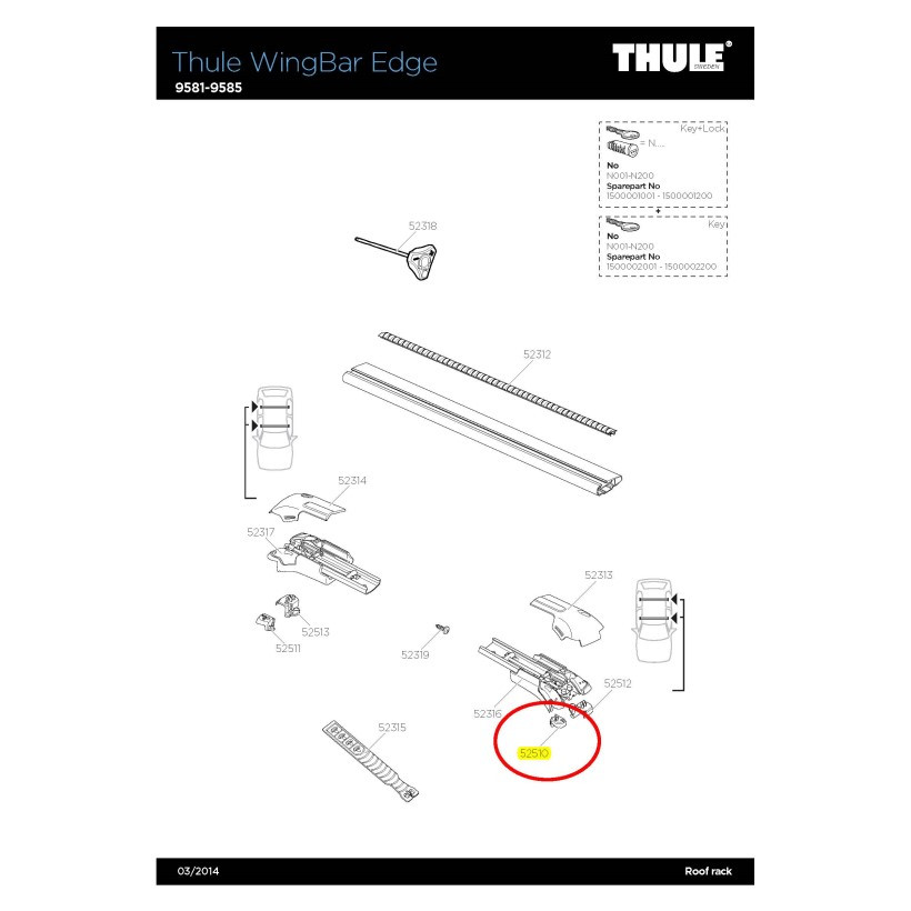 Thule Proteccion Th Lh Small Edge Wingbar 9581 Thule Proteccion Th Lh Small Edge Wingbar 9581