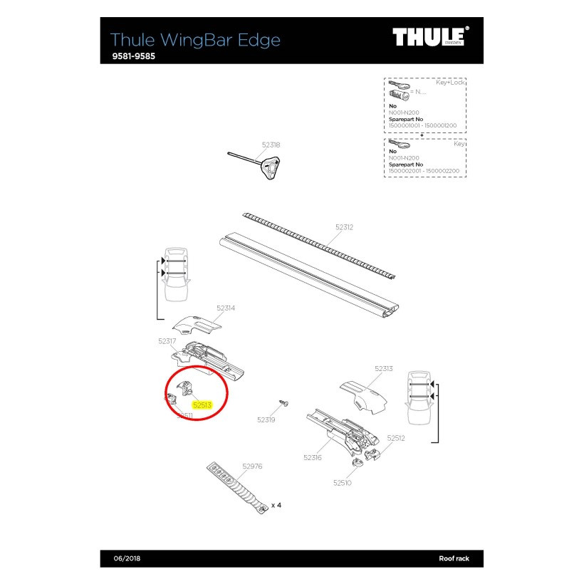 Thule Proteccion Th Rh Large Edge Wingbar 9581 Thule Proteccion Th Rh Large Edge Wingbar 9581