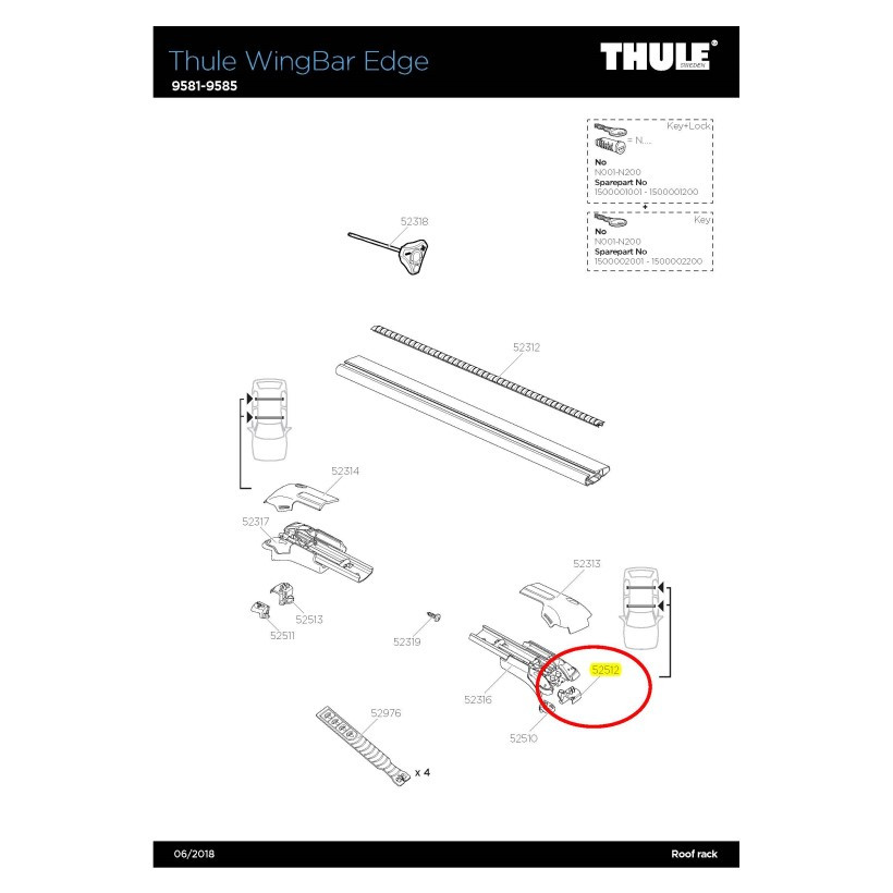 Thule Proteccion Th Lh Large Edge Wingbar 9581 Thule Proteccion Th Lh Large Edge Wingbar 9581