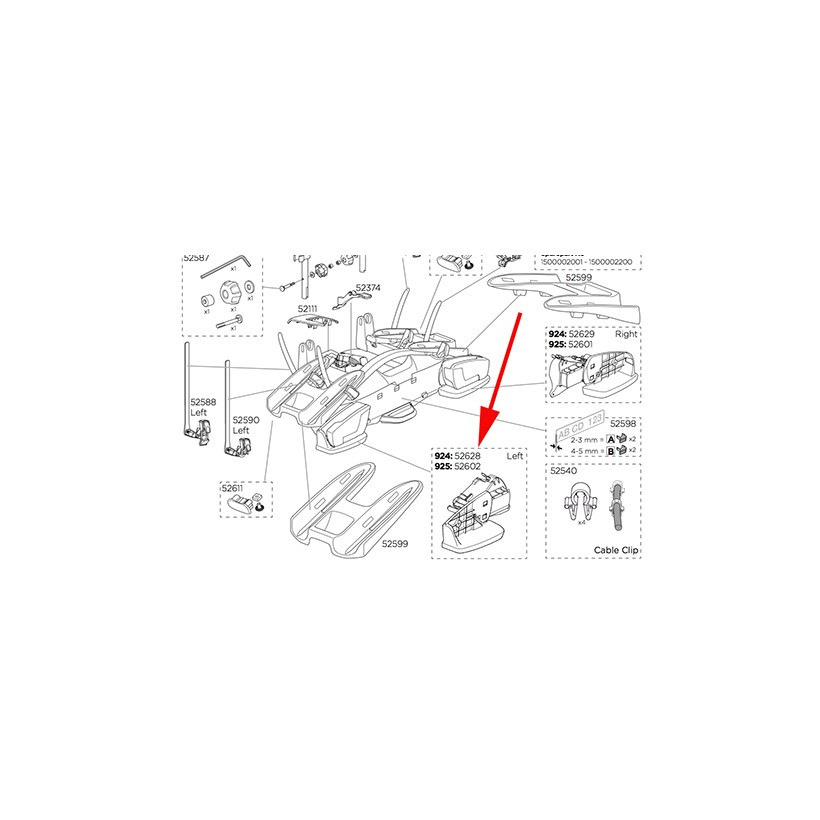 Thule Soporte Luces Izquier.924-926 Velocompac Thule Soporte Luces Izquier.924-926 Velocompac