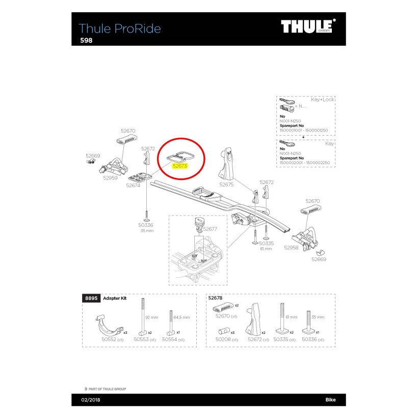 Thule Clip Soporte Trasero Th Proride 598 Thule Clip Soporte Trasero Th Proride 598