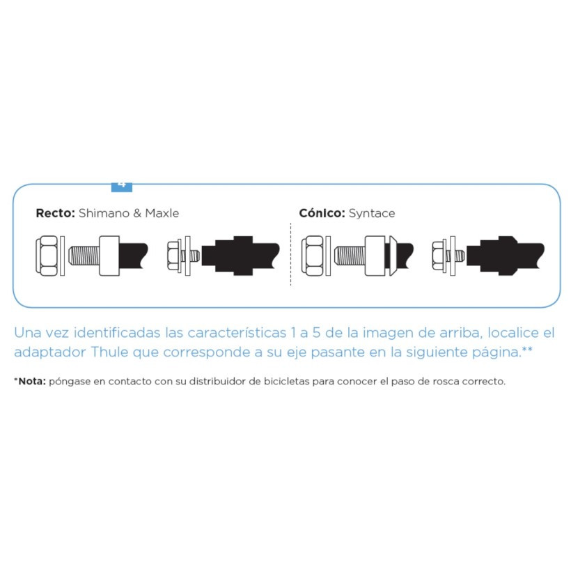 Thule Adaptador Eje Buje Interno Shimano 3/8"x Thule Adaptador Eje Buje Interno Shimano 3/8"x