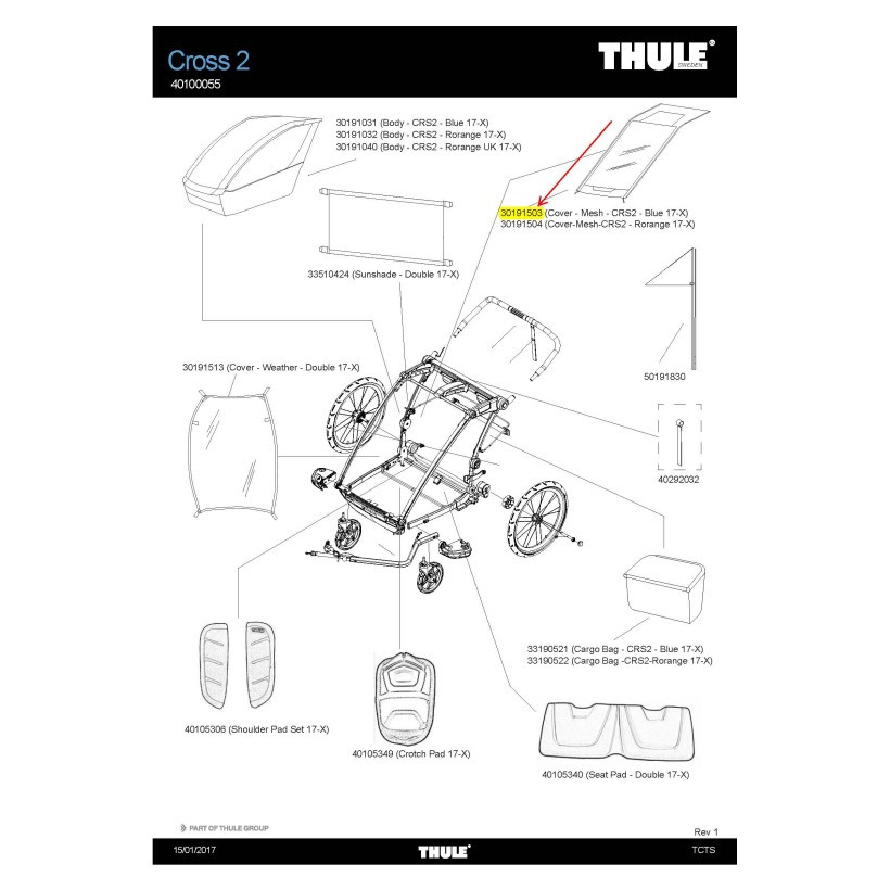 Thule Cobertor Malla Cross 2 Azul Thule Cobertor Malla Cross 2 Azul