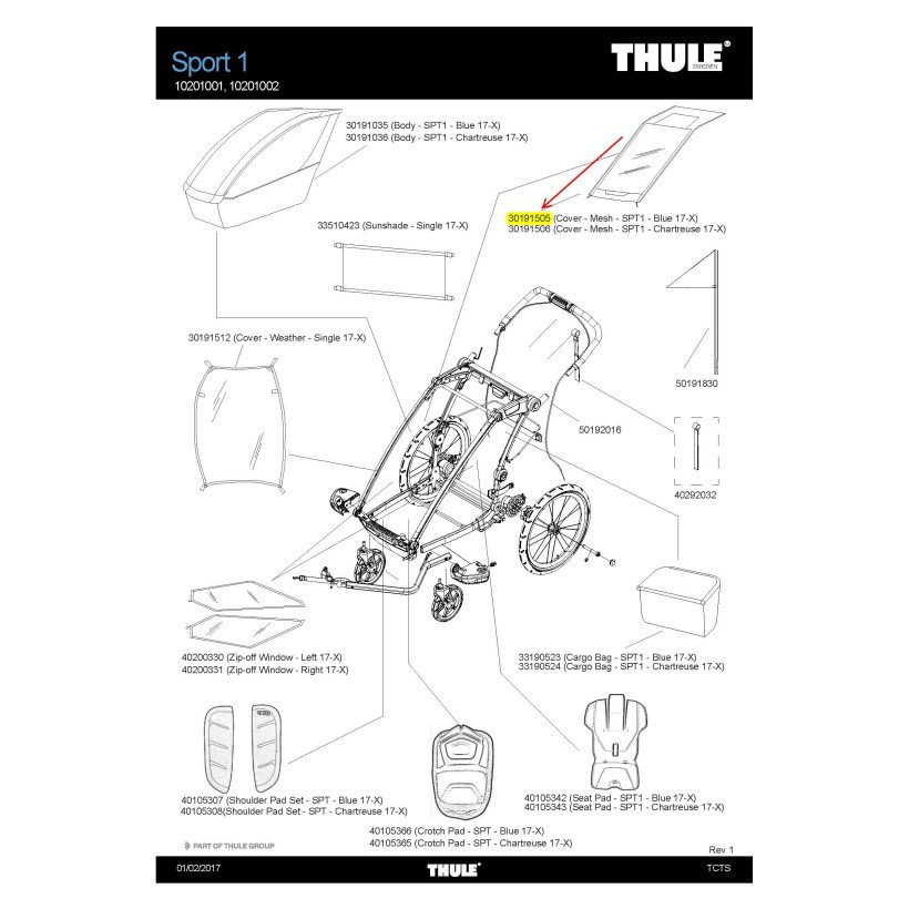 Thule Cobertor Malla Sport 1 Azul Thule Cobertor Malla Sport 1 Azul