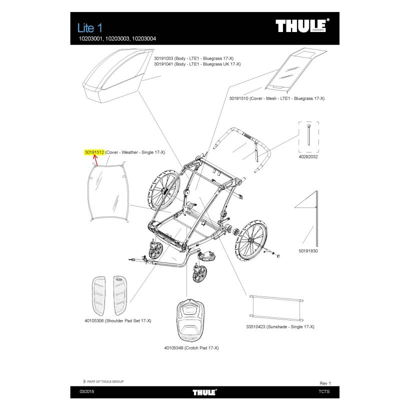 Thule Cobertor Transparente Lite-1 Thule Cobertor Transparente Lite-1