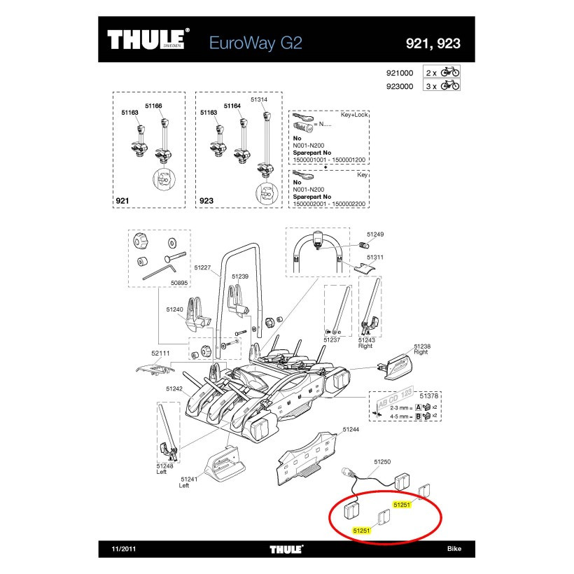 Thule Piloto Izq/derc Th Euroway 921/923 Thule Piloto Izq/derc Th Euroway 921/923
