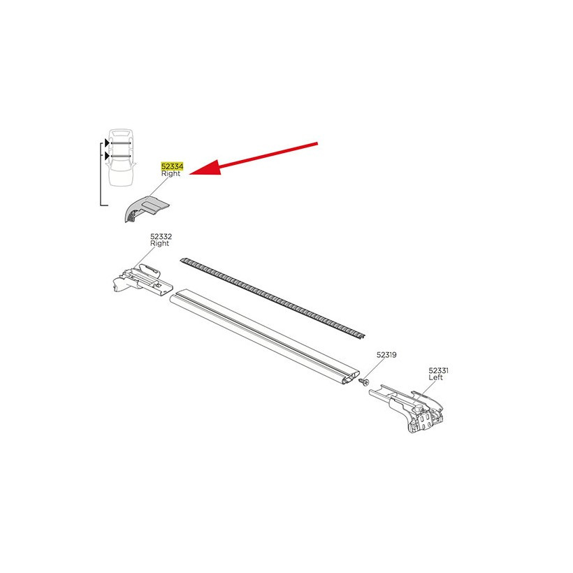Thule Terminal Derecho Barra Th Wingbar Thule Terminal Derecho Barra Th Wingbar