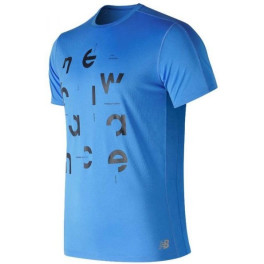New Balance Camisetas Prnt Acclrt Hombre Azul