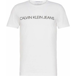 Calvin Klein Camiseta Core Logo Institutional Hombre Blanco Grande