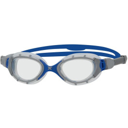 Zoggs Gafas De Natación Predator Flex Small Fit Gris/azul Con Lentes Transparentes Blancas