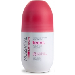 Mussvital Dermactive Desodorante Roll On Teens para Chicas 1 bote x 75 ml