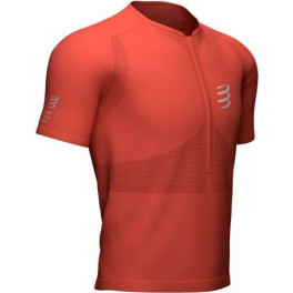 Compressport Camiseta Trail Halfzip Fitted Red Clay