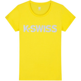 K-swiss Camiseta Hypercourt Logo Mujer Amarillo