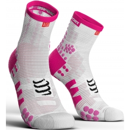 Compressport Calcetines Pro Racing Socks V3.0 Run High Blanco-Rosa Compressport Calcetines Pro Racing Socks V3.0 Run High Blanco-Rosa