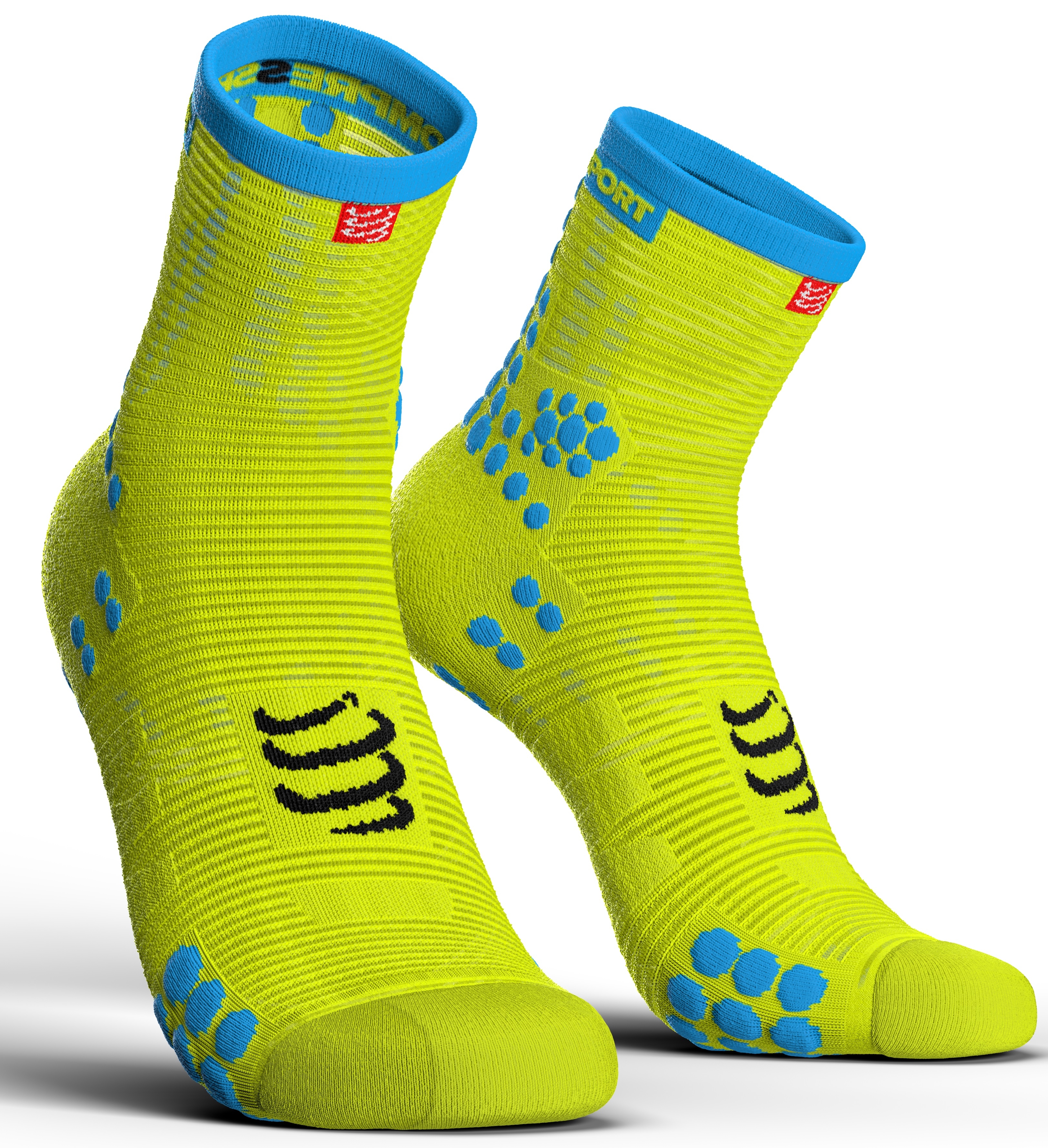 Compressport Calcetines Pro Racing Socks V3.0 Run High Amarillo Fluor Compressport Calcetines Pro Racing Socks V3.0 Run High Amarillo Fluor