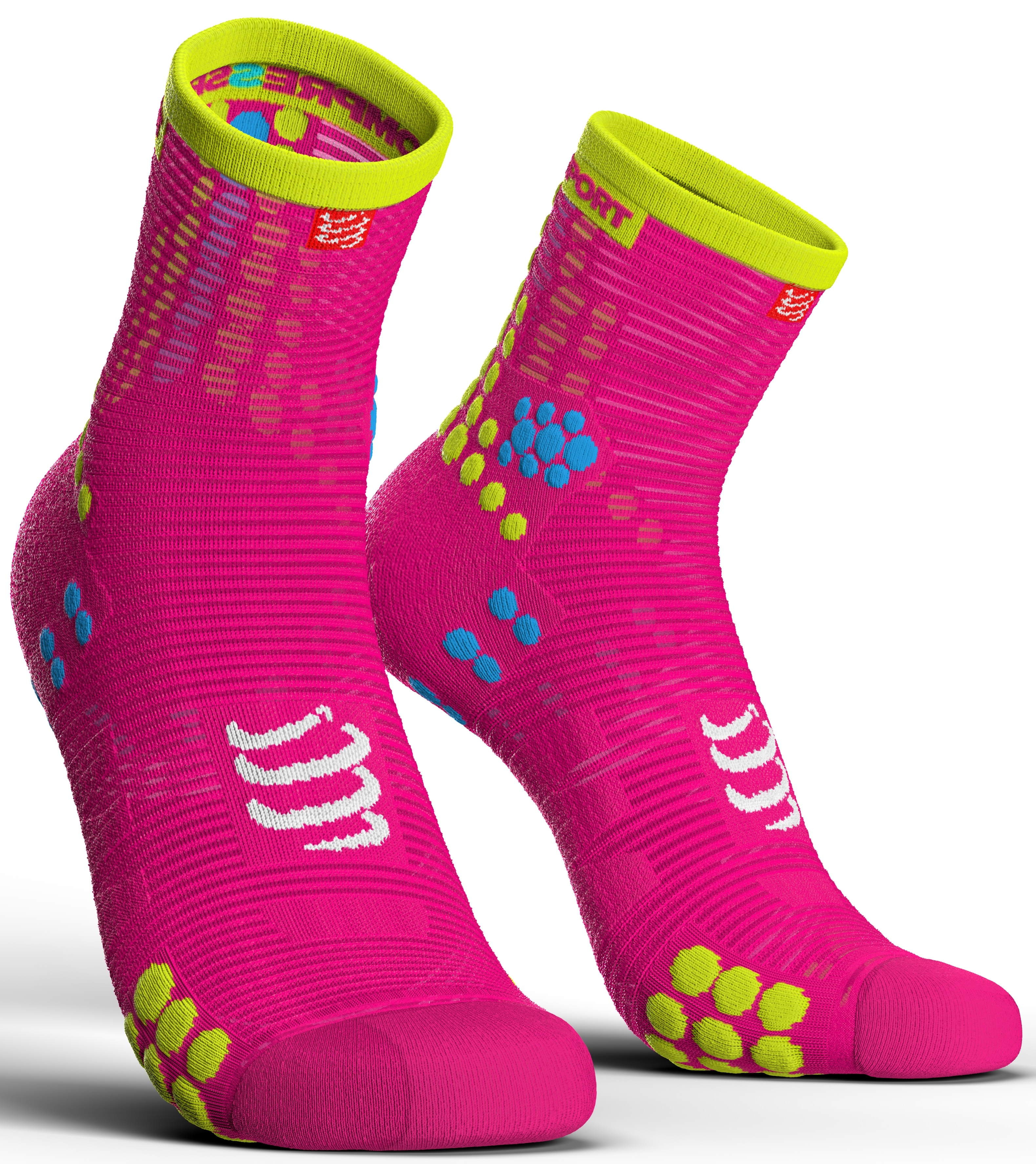 Compressport Calcetines Pro Racing Socks V3.0 Run High Rosa Fluor Compressport Calcetines Pro Racing Socks V3.0 Run High Rosa Fluor