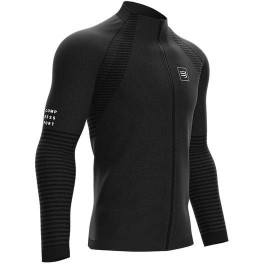 Compressport Sudadera Con Cremallera Sin Costuras Negro - Hombre