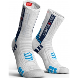 Compressport Calcetines Pro Racing Socks V3.0 Bike Blanco-Azul Compressport Calcetines Pro Racing Socks V3.0 Bike Blanco-Azul