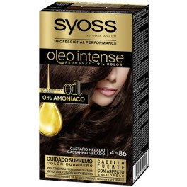 Syoss Olio Intense Teinture Sans Ammoniaque 4.86-Iced Chestnut 5 Pièces Femme