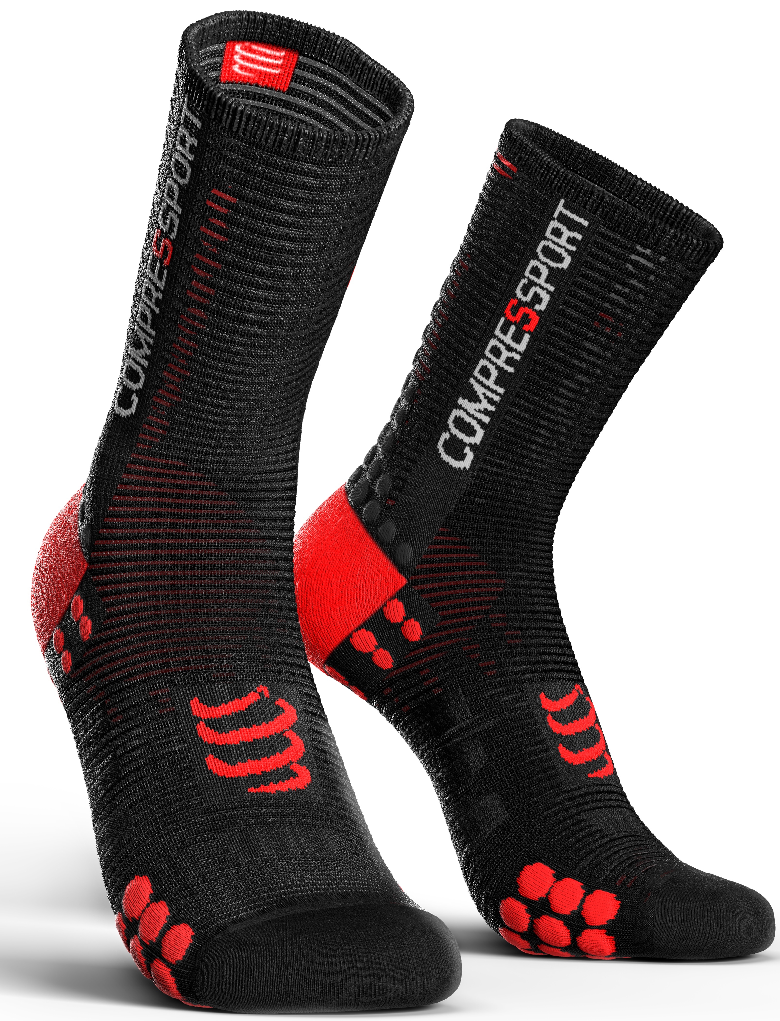 Compressport Calcetines Pro Racing Socks V3.0 Bike Negro-Rojo Compressport Calcetines Pro Racing Socks V3.0 Bike Negro-Rojo