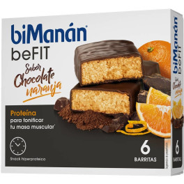 Bimanan Be Fit Barritas Choco-naranja 6 Piezas Unisex