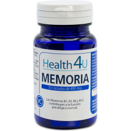 H4u Memoria 30 Cápsulas De 495 Mg Unisex