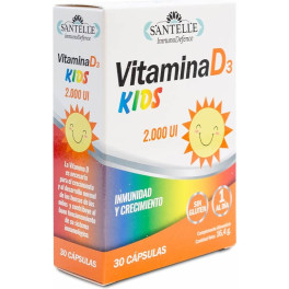 Santelle Inmunodefence Vitamina D3 Kids 30 Cápsulas Vegetales De 545 Unisex