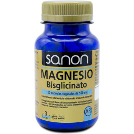 Sanon Magnesio Bisglicinato 100 Cápsulas Vegetales 550 Mg Unisex