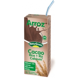 NaturGreen Bebida de Arroz Cacao Calcio Bio 200 ml NaturGreen Bebida de Arroz Cacao Calcio Bio 200 ml