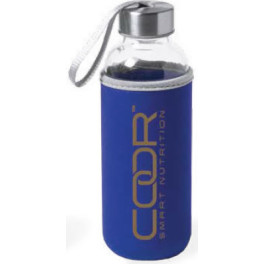 Coor Smart Nutrition by Amix Botella De Vidrio 420 Ml Funda Azul