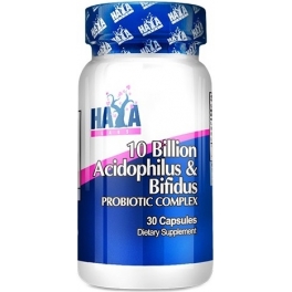 Haya Labs 10 Billones de Acidophilus y Bifidus Complejo Probiotico 30 caps