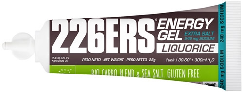 226ERS Energy Gel BIO Regaliz Extra Salt sin Cafeina - 1 gel x 25 gr 226ERS Energy Gel BIO Regaliz Extra Salt sin Cafeina - 1 gel x 25 gr