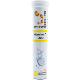 Naturtierra Optiform Vitamina C + Zinc Efervescentes Limón 20 Caps Unisex