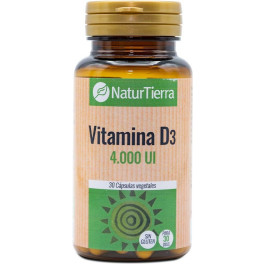 Naturtierra Vitamina D3 30 Caps Vegetales Unisex