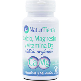 Naturtierra Calcio+magnesio+vitamina D3+silicio Orgánico 45 Caps Unisex
