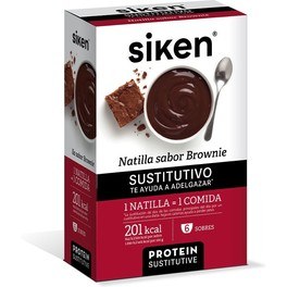 Siken Protein natilla sustitutiva de brownie 6 sobres
