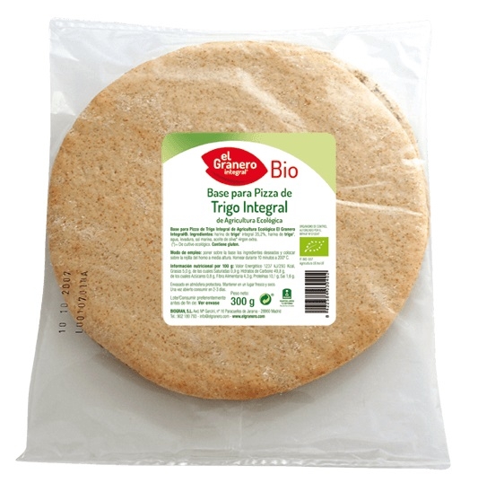 El Granero Integral Bases de Trigo Integral para Pizza Bio 2 Und. 300 gr El Granero Integral Bases de Trigo Integral para Pizza Bio 2 Und. 300 gr
