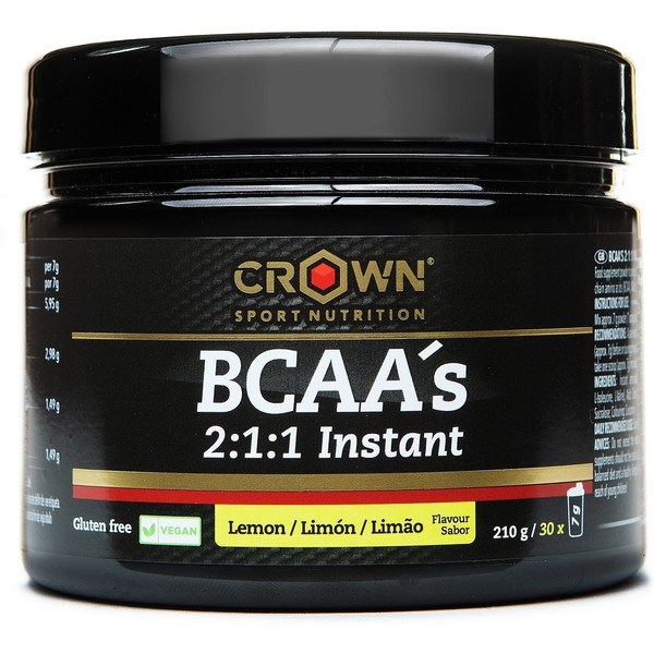 Crown Sport Nutrition BCAA 2:1:1 Instant 210 g. Disolución instantánea y alta pureza