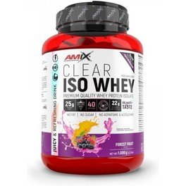 Amix Clear Iso Whey Protein 1 Kg - Proteine Isolate del Siero Cristallino, Sapori Rinfrescanti / Promuove l'aumento e il mantenimento della massa muscolare + Facile Dissoluzione