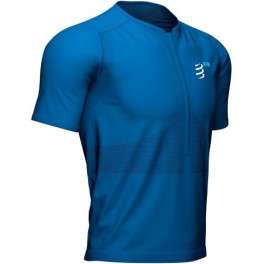 Compressport Camiseta Trail Half-zip Fitted Ss Top - Mont Blanc 2021 Azul