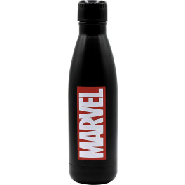 Puro Marvel Botella De Acero Inoxidable 750ml Logo Negro