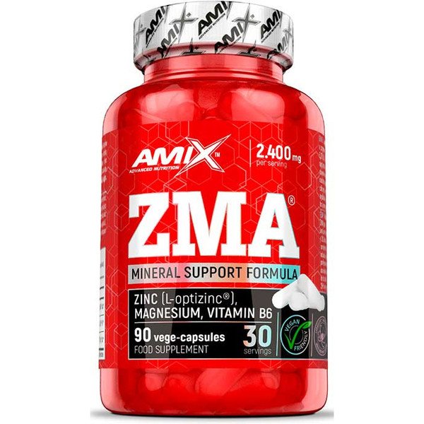 AMIX ZMA  90 Cápsulas - Combinación De Zinc y Magnesio - Contiene Vitamina B6 - Suplemento Deportivo Para Aumentar Masa Muscular