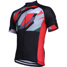 Zone3 Maillot Men's Cool-tech Mesh Cycle Jersey Negro/rojo/gris