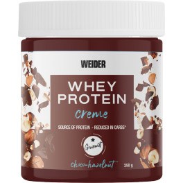 Weider Whey Protein Spread Choco-Avellana 250 Gr - Crema de Avellana 22% de Proteínas Baja en Azúcares - Sin Aceite de Palma y Sin Gluten