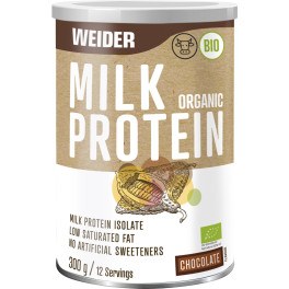 Weider Milk Organic Protein 300 Gr - Proteína BIO/ECO sostenible Bajo en Grasas Saturadas y Sin Edulcorantes Artificiales 100% natural.
