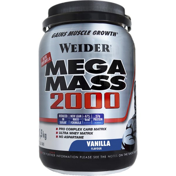 Weider Mega Mass 2000 1,5 Kg - Para el Crecimiento Muscular