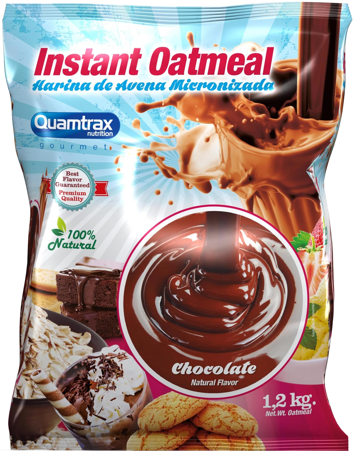 Quamtrax Instant Oatmeal - Harina de Avena 1,2 kg Quamtrax Instant Oatmeal - Harina de Avena 1,2 kg