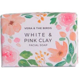 Sabonete facial de argila branca e rosa Vera e os pássaros 100 gr unissex